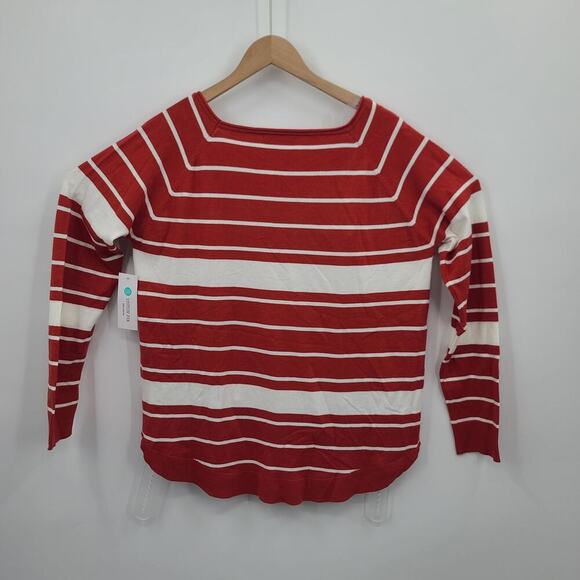 Pink Clover Stitch Fix Valencia orange long sleeve knit top  XXL Office church - Picture 3 of 8